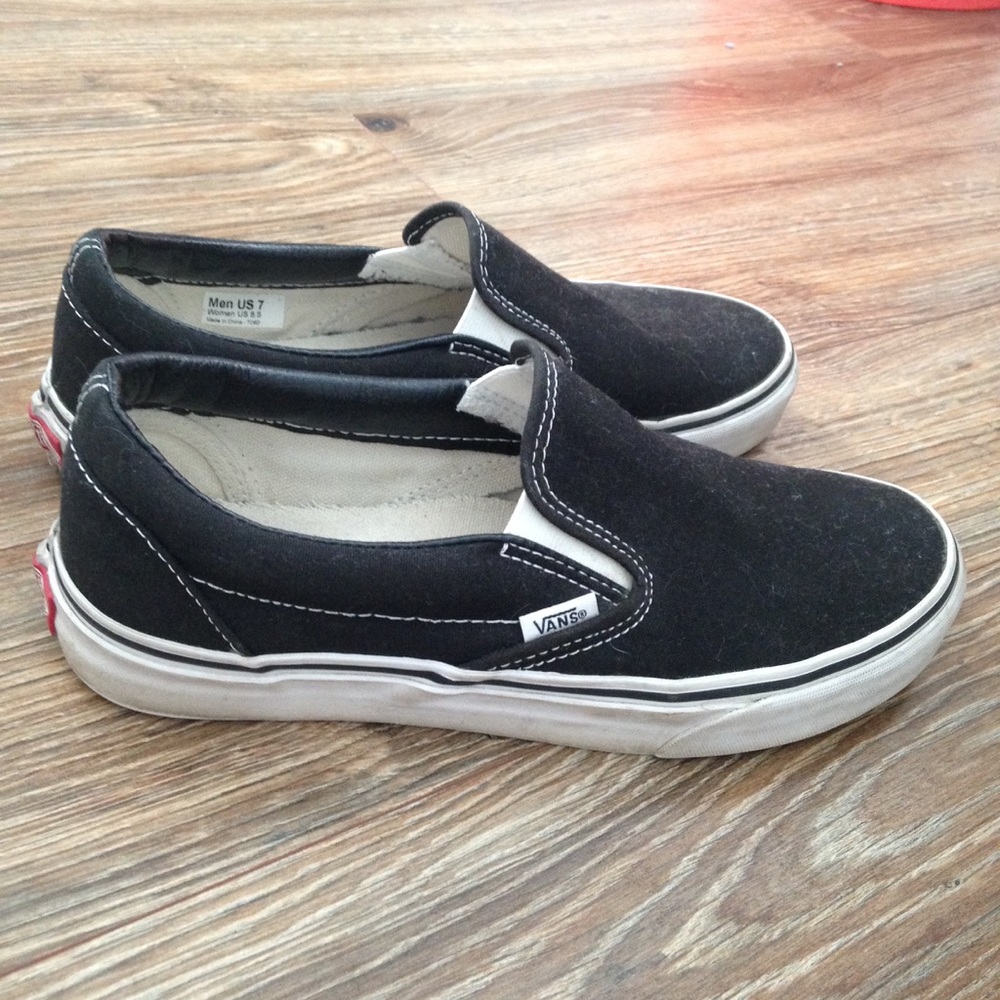 Black Vans Slip Ons